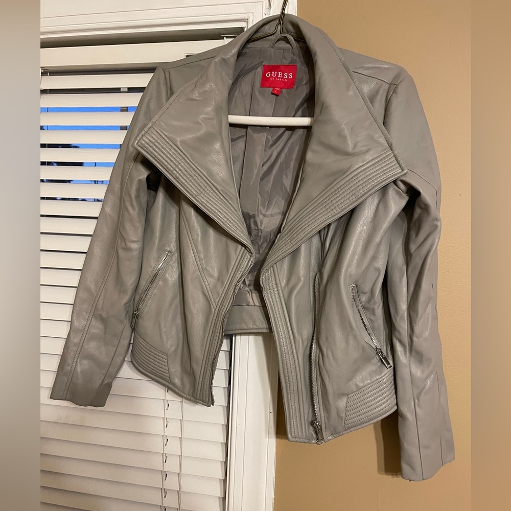 Large Guess Leather Jacket